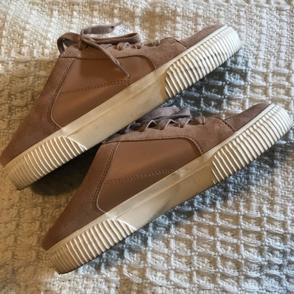 Vince Kess Backless Leather and Suede Sneakers - Picture 4 of 8